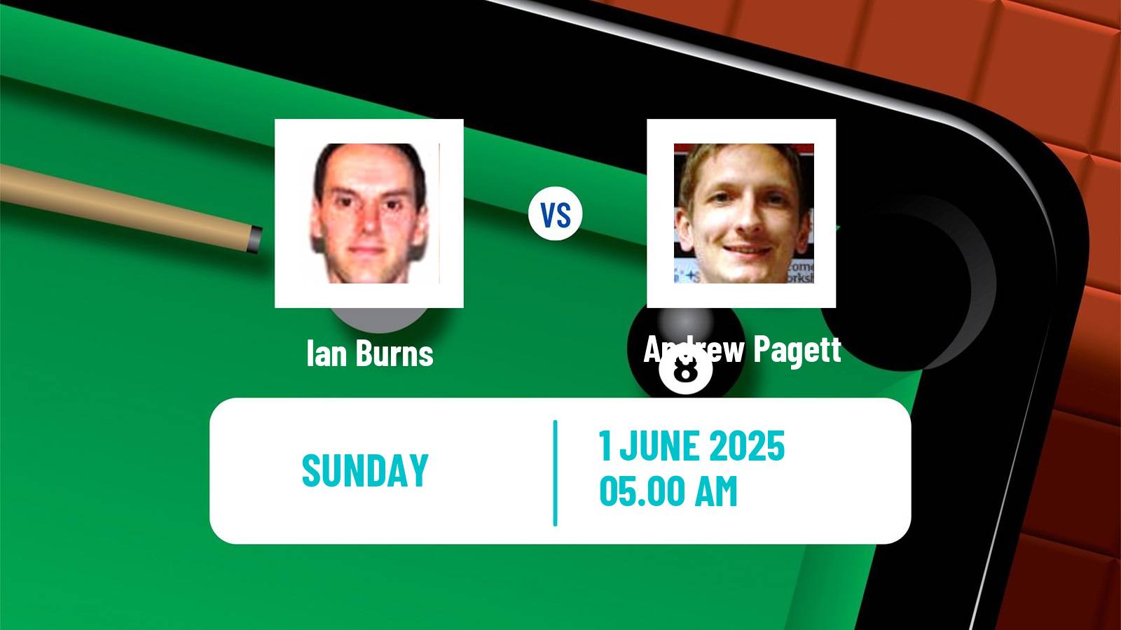 Snooker Qualifying School 2 Ian Burns - Andrew Pagett