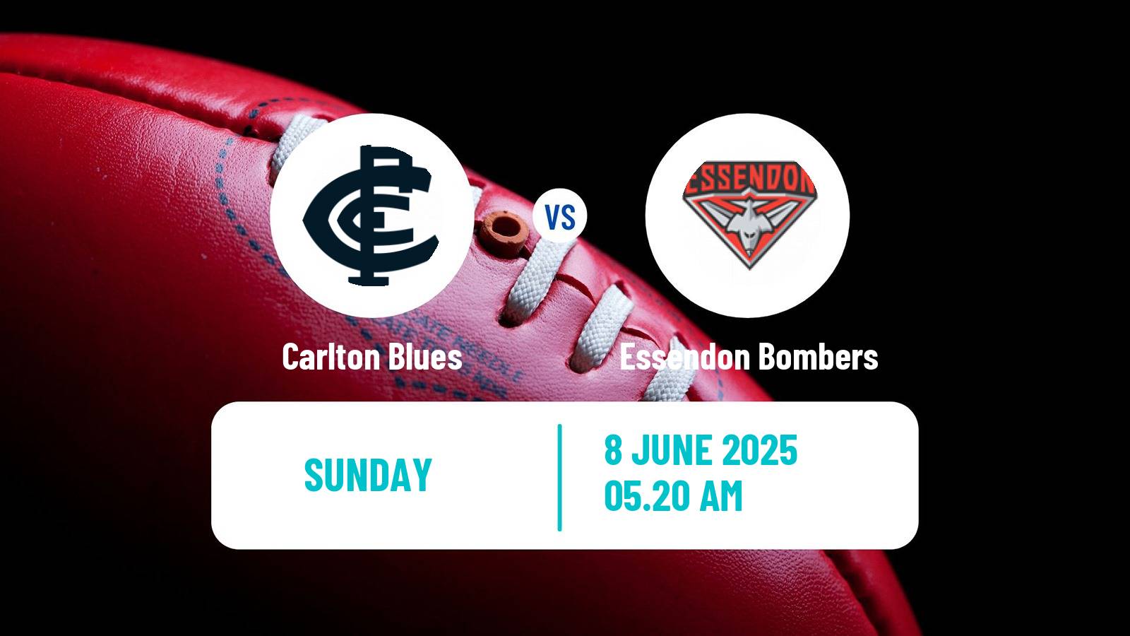 Aussie rules AFL Carlton Blues - Essendon Bombers