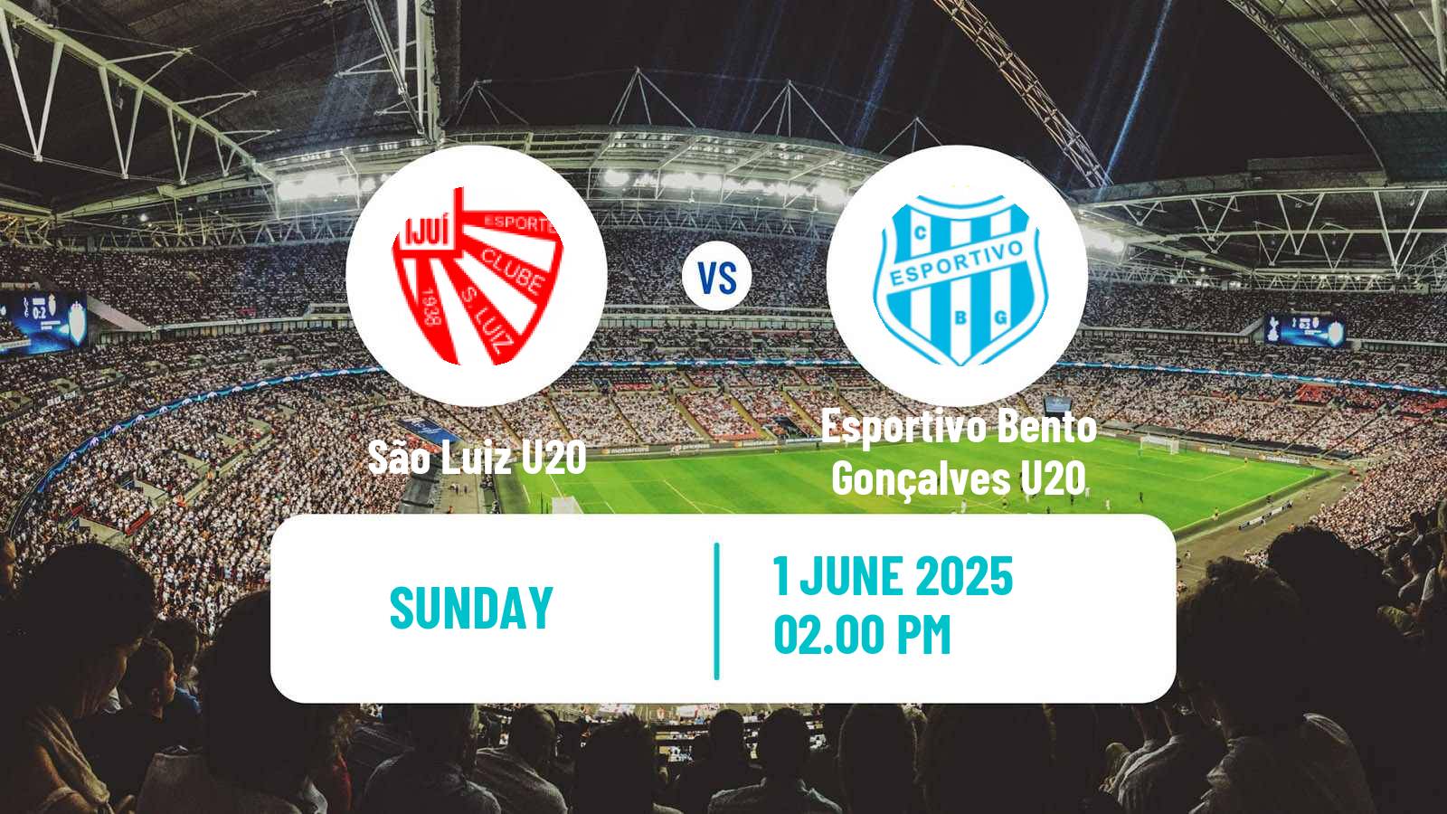 Soccer Brazilian Gaucho U20 São Luiz U20 - Esportivo Bento Gonçalves U20