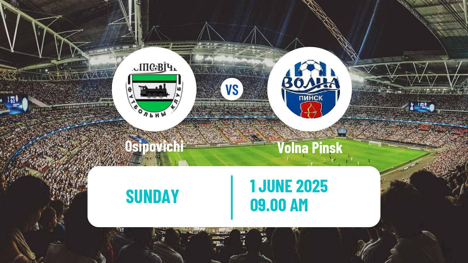 Soccer Belarusian Pershaya Liga Osipovichi - Volna Pinsk