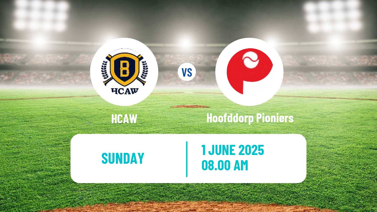 Baseball Dutch Hoofdklasse Baseball HCAW - Hoofddorp Pioniers