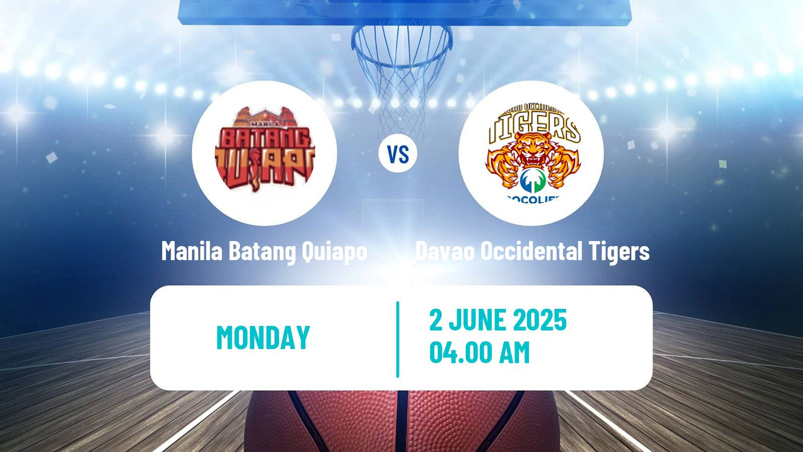 Basketball Philippines MBPL  Manila Batang Quiapo - Davao Occidental Tigers