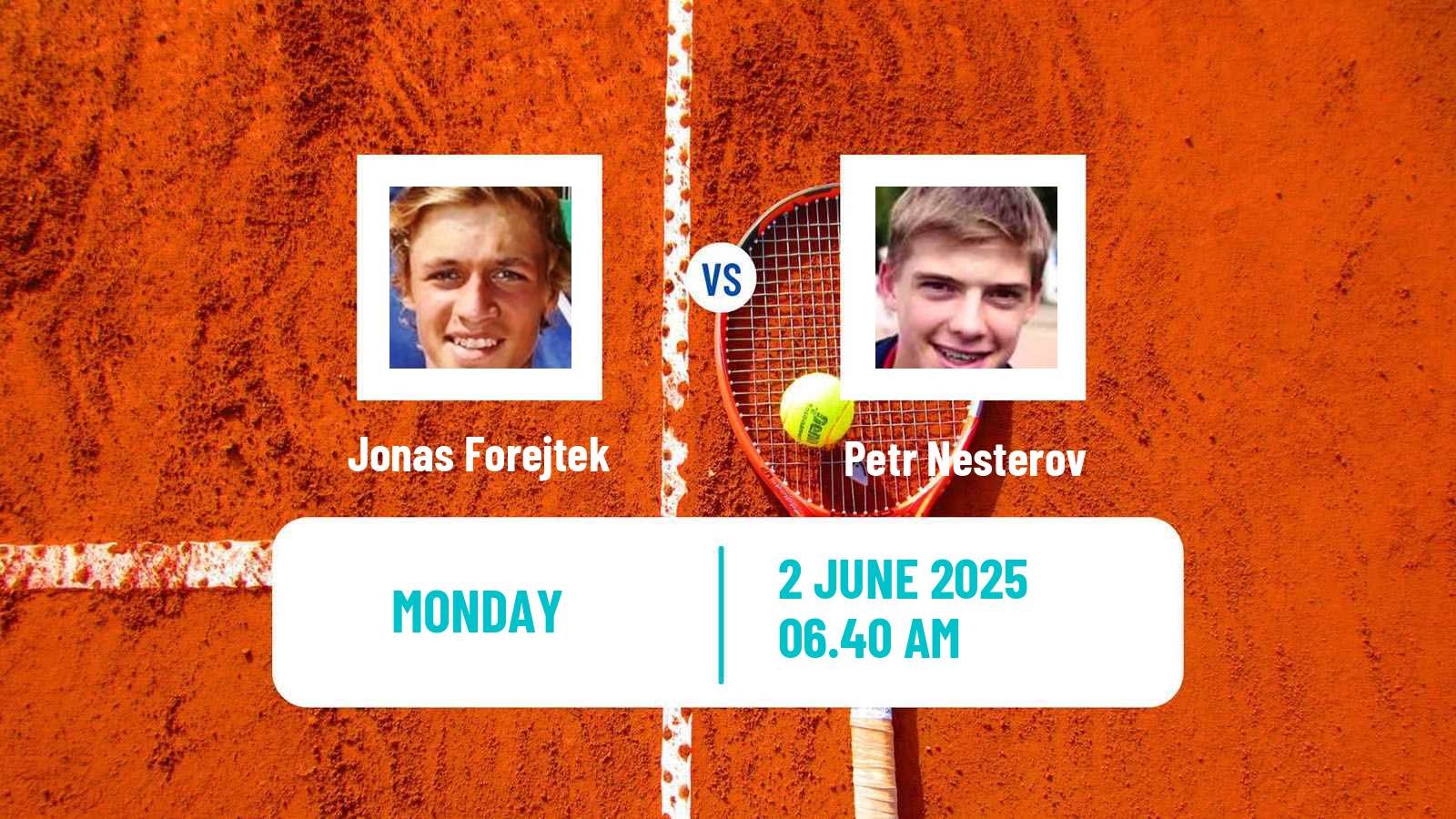 Tennis Prostejov Challenger Men Jonas Forejtek - Petr Nesterov