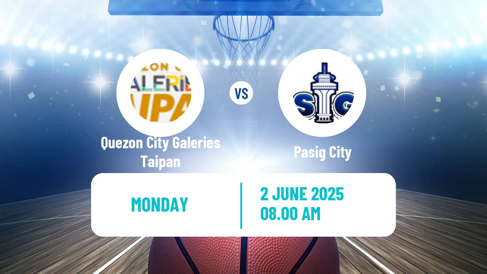 Basketball Philippines MBPL  Quezon City Galeries Taipan - Pasig City