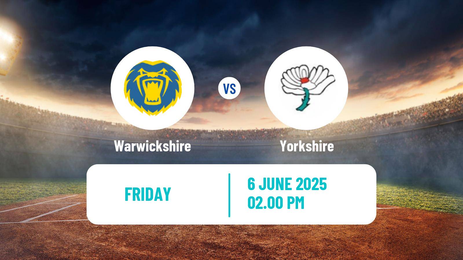 Cricket Vitality Blast Warwickshire - Yorkshire