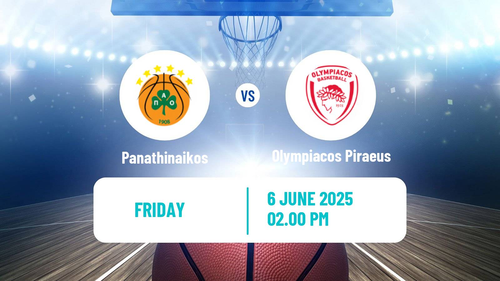 Basketball Greek Basket League A1 Panathinaikos - Olympiacos Piraeus