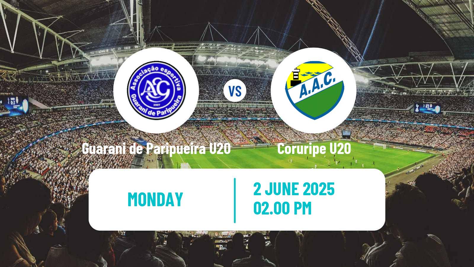 Soccer Brazilian Alagoano U20 Guarani de Paripueira U20 - Coruripe U20