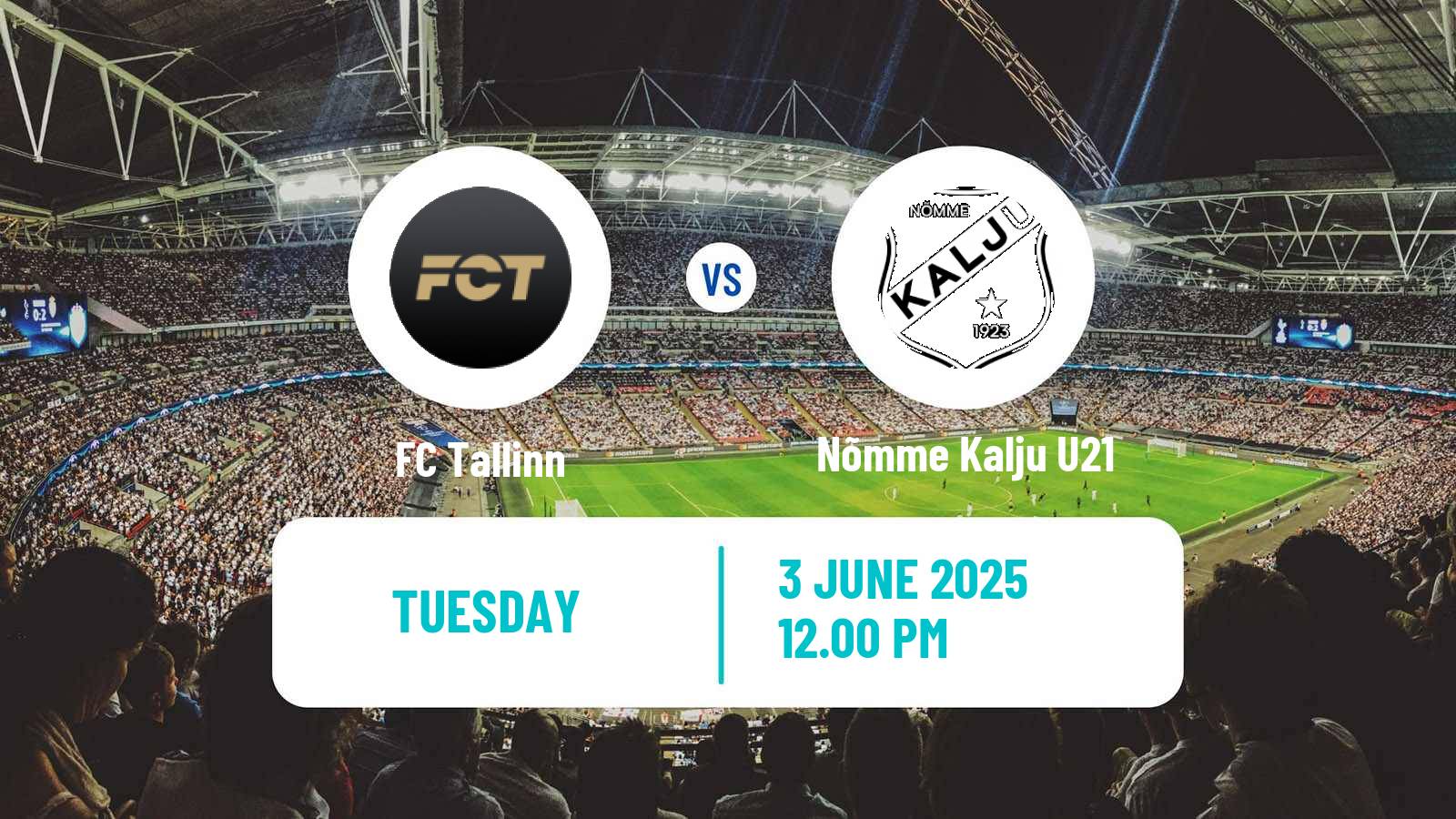 Soccer Estonian Esiliiga FC Tallinn - Nõmme Kalju U21