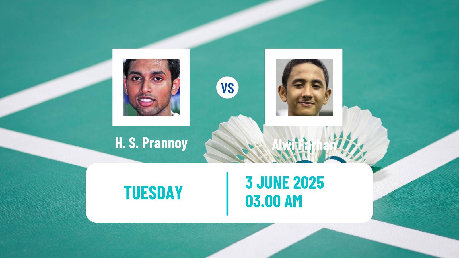 Badminton BWF World Tour Indonesia Open Men H. S. Prannoy - Alwi Farhan