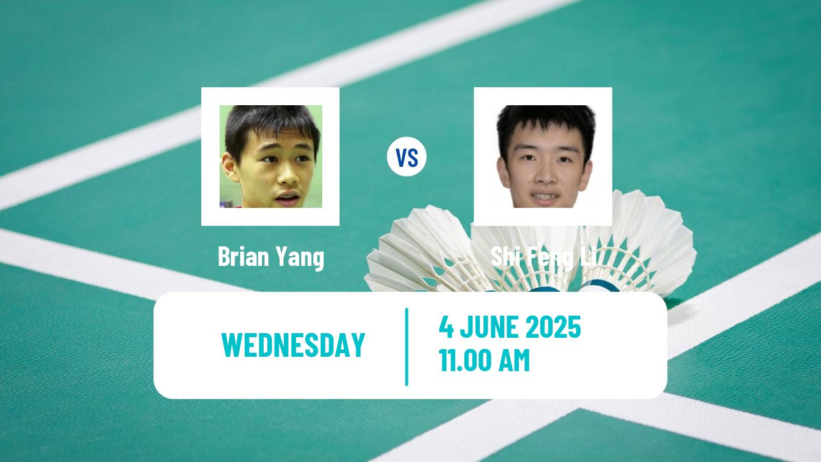 Badminton BWF World Tour Indonesia Open Men Brian Yang - Shi Feng Li