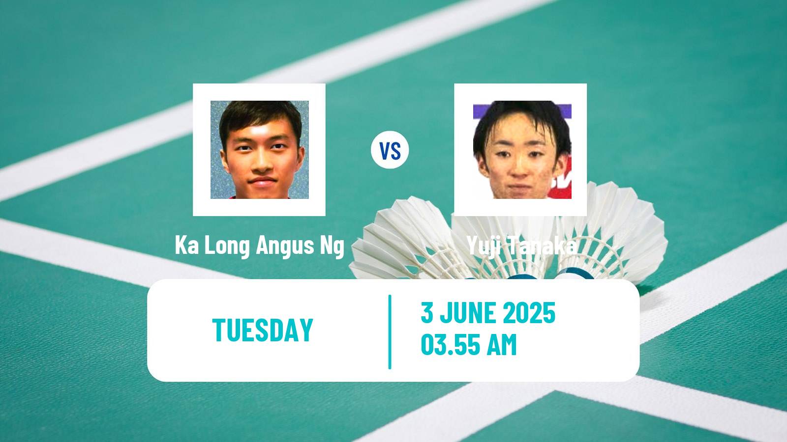 Badminton BWF World Tour Indonesia Open Men Ka Long Angus Ng - Yuji Tanaka