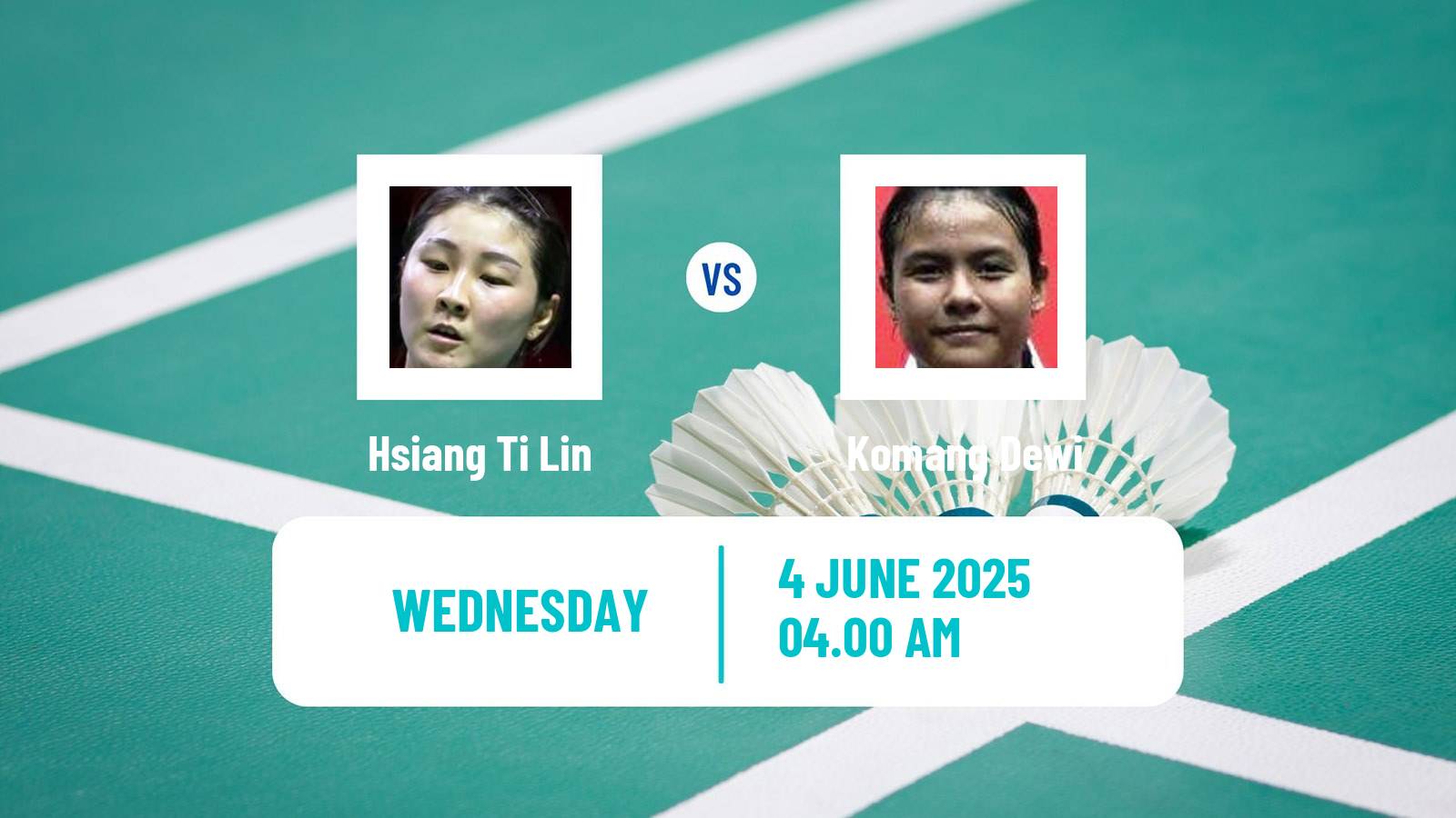 Badminton BWF World Tour Indonesia Open Women Hsiang Ti Lin - Komang Dewi
