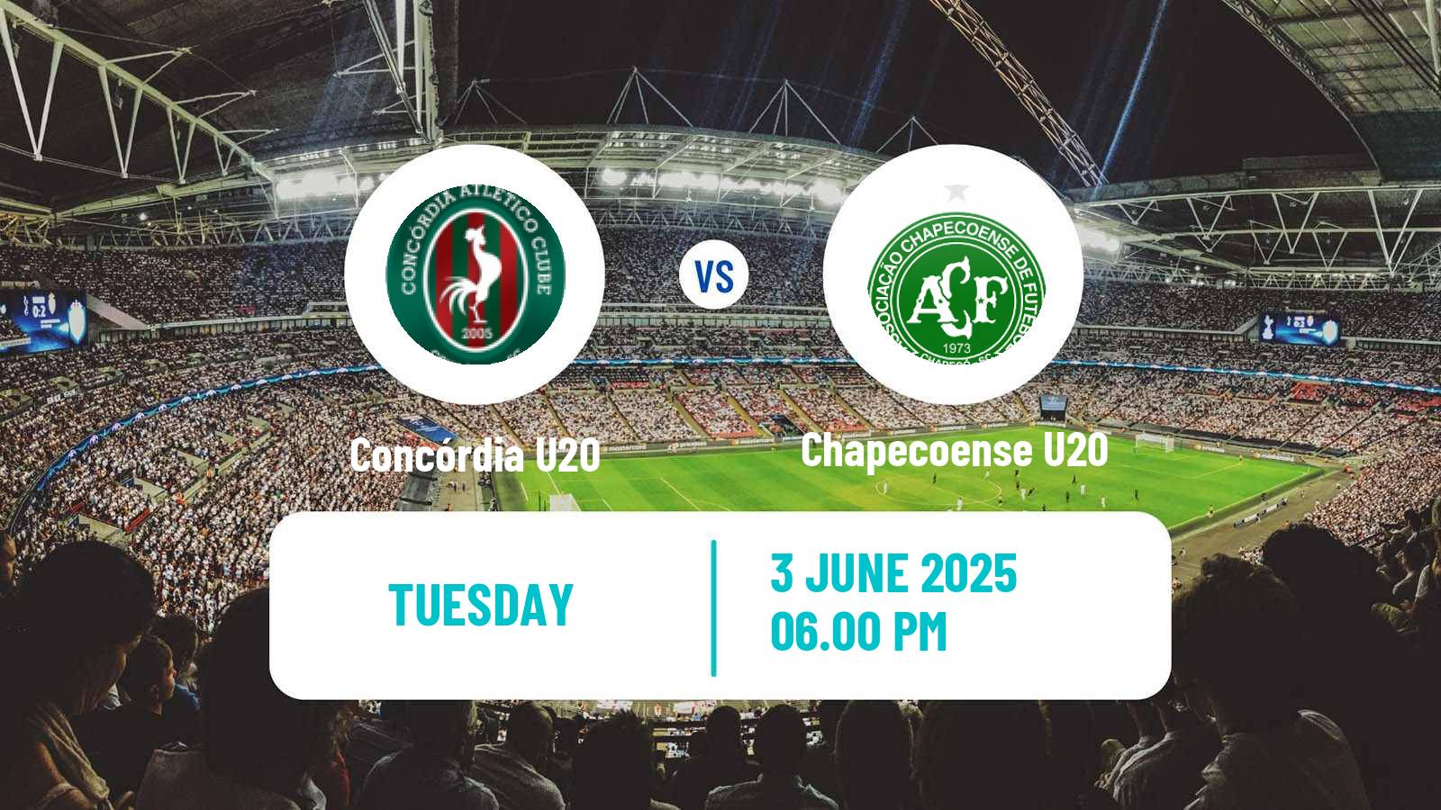 Soccer Brazilian Catarinense U20 Concórdia U20 - Chapecoense U20