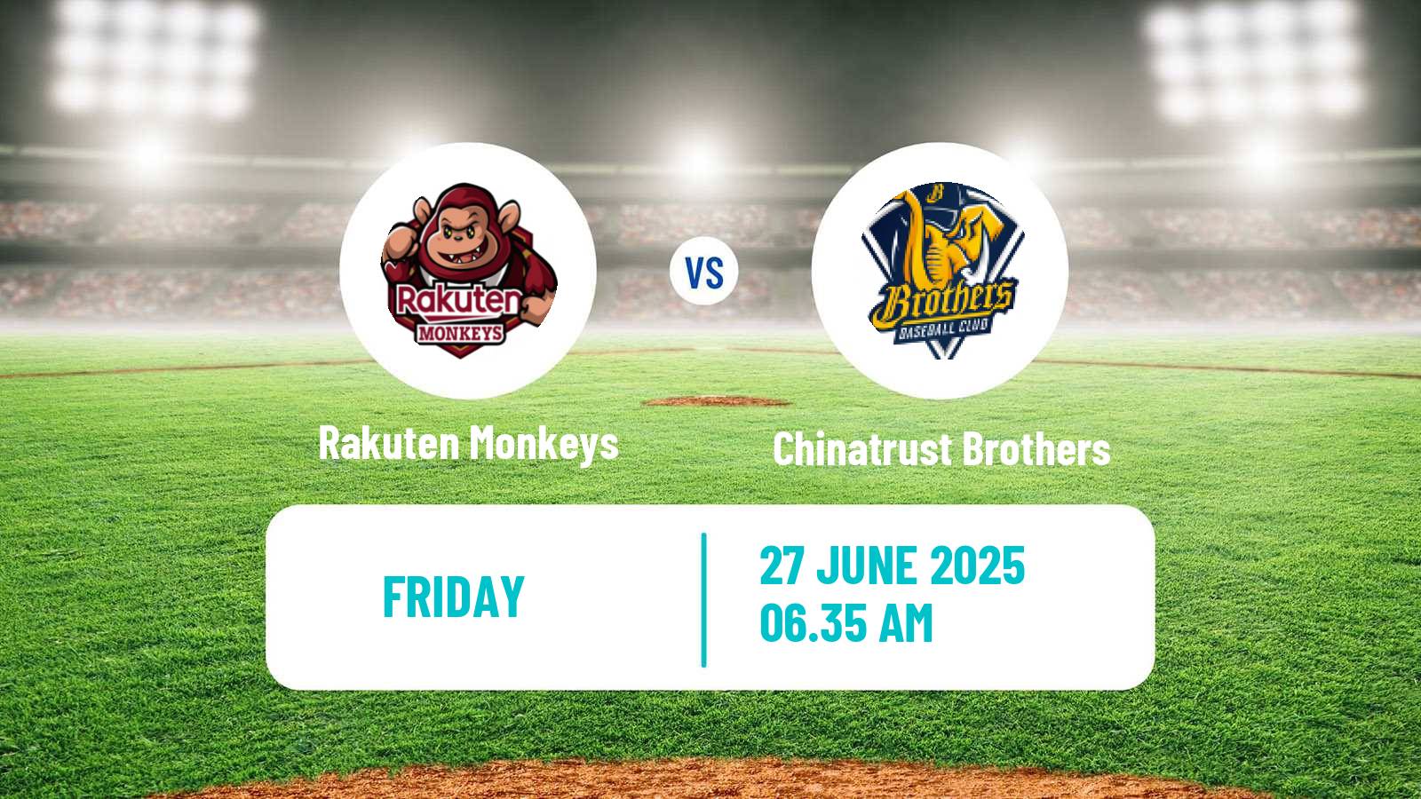 Baseball Taiwan CPBL Rakuten Monkeys - Chinatrust Brothers