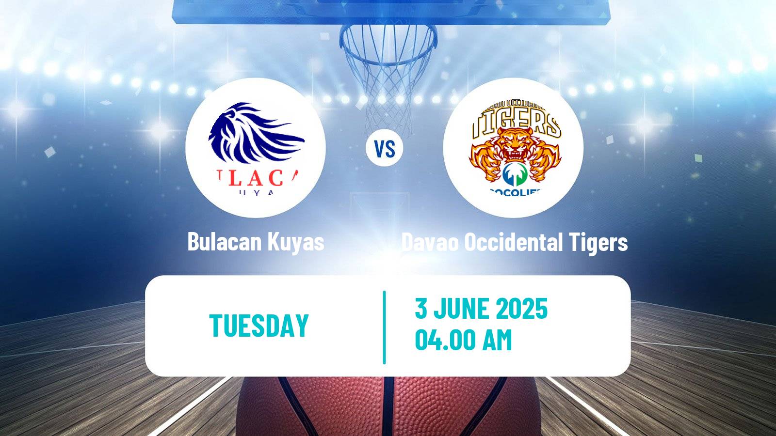 Basketball Philippines MBPL  Bulacan Kuyas - Davao Occidental Tigers