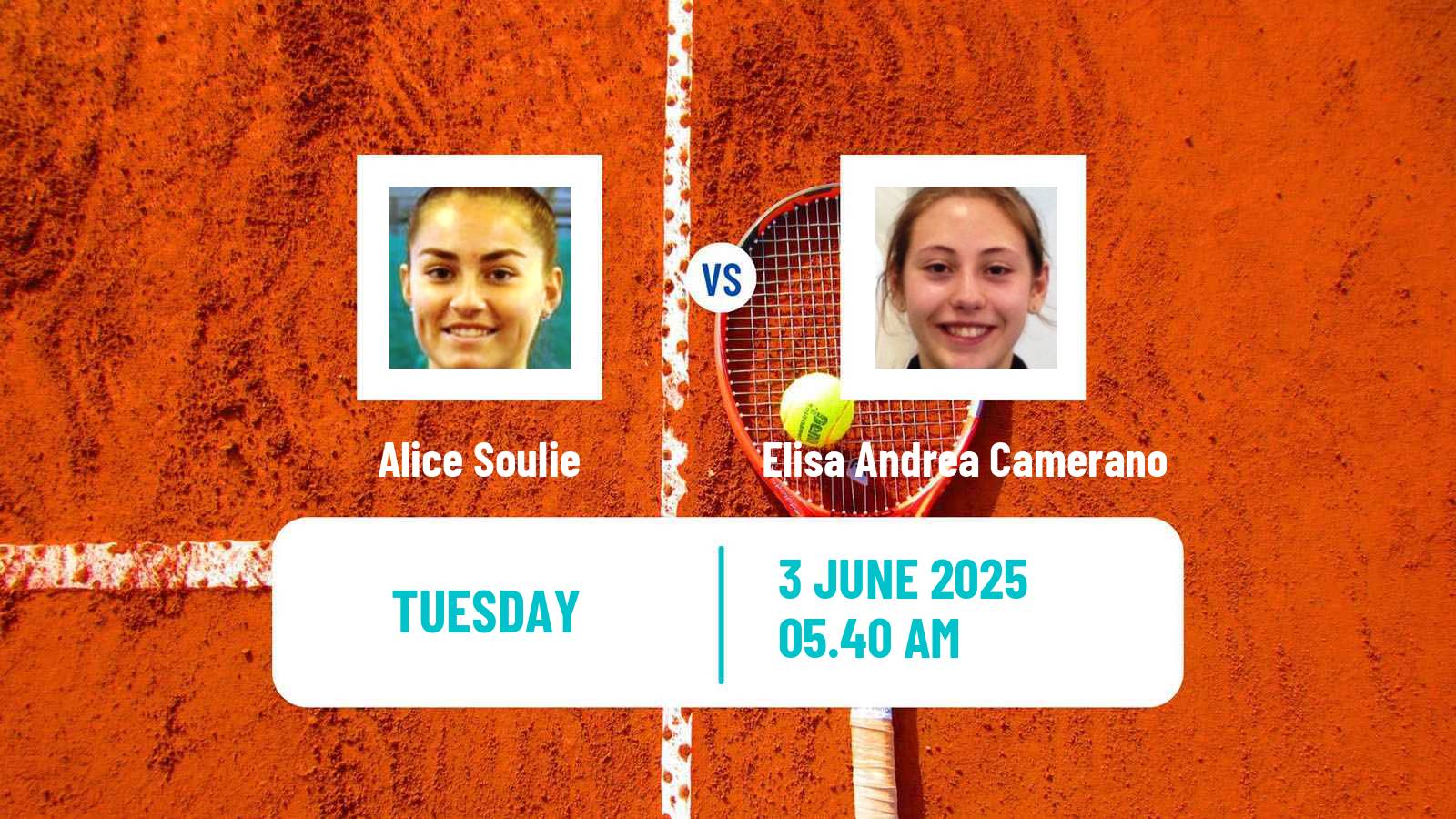 Tennis ITF W15 Monastir 22 Women Alice Soulie - Elisa Andrea Camerano