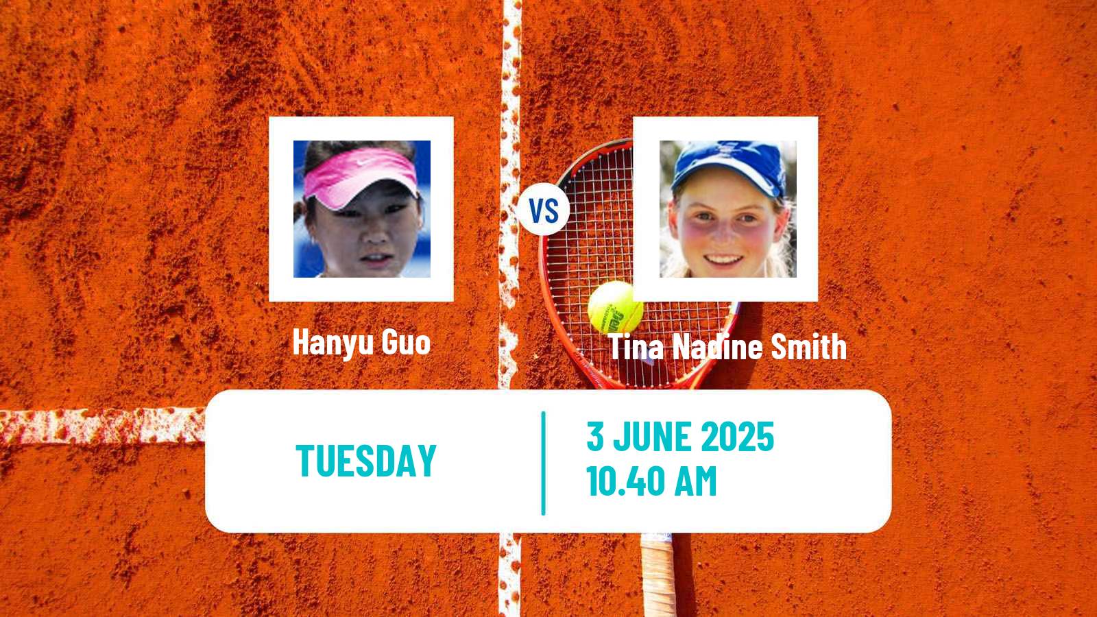 Tennis ITF W50 Troisdorf Women Hanyu Guo - Tina Nadine Smith