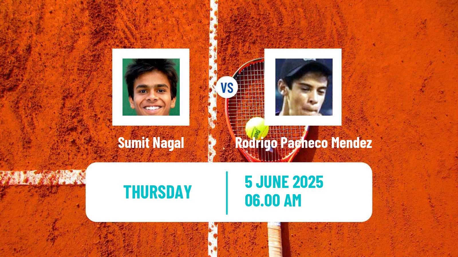 Tennis Heilbronn Challenger Men Sumit Nagal - Rodrigo Pacheco Mendez