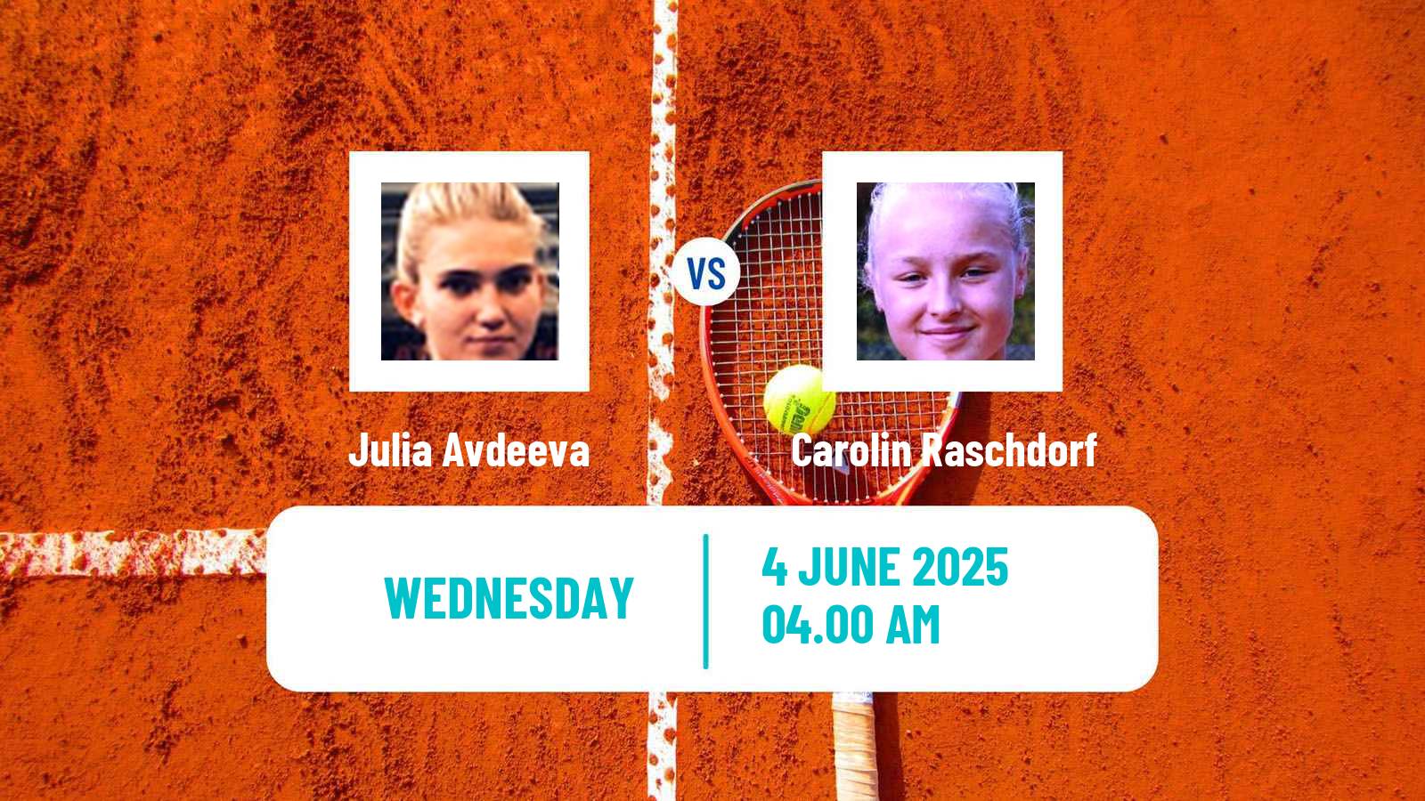 Tennis ITF W50 Troisdorf Women Julia Avdeeva - Carolin Raschdorf