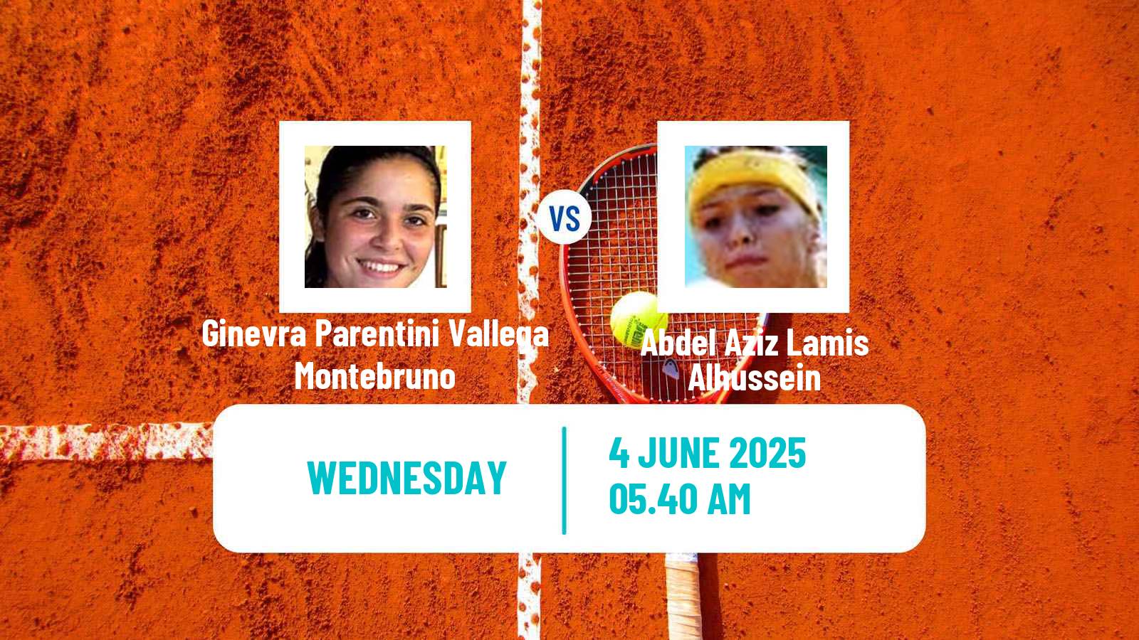 Tennis ITF W15 Monastir 22 Women Ginevra Parentini Vallega Montebruno - Abdel Aziz Lamis Alhussein
