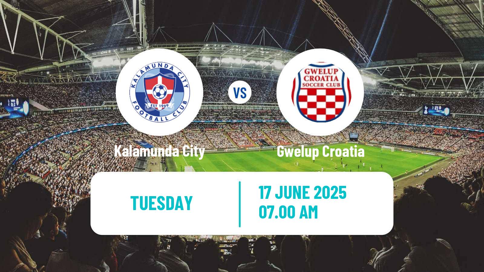 Soccer Australian WA State League Kalamunda City - Gwelup Croatia