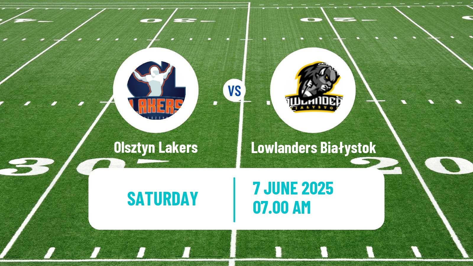 American football Polish PFL 1 Olsztyn Lakers - Lowlanders Białystok