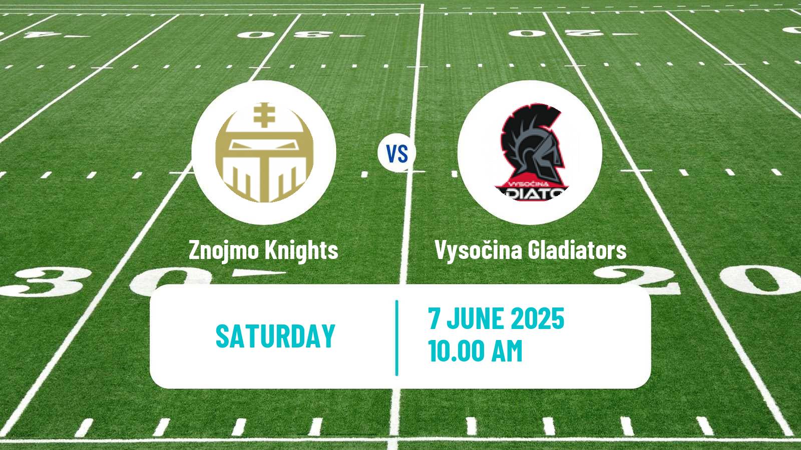 American football Czech CLAF Znojmo Knights - Vysočina Gladiators