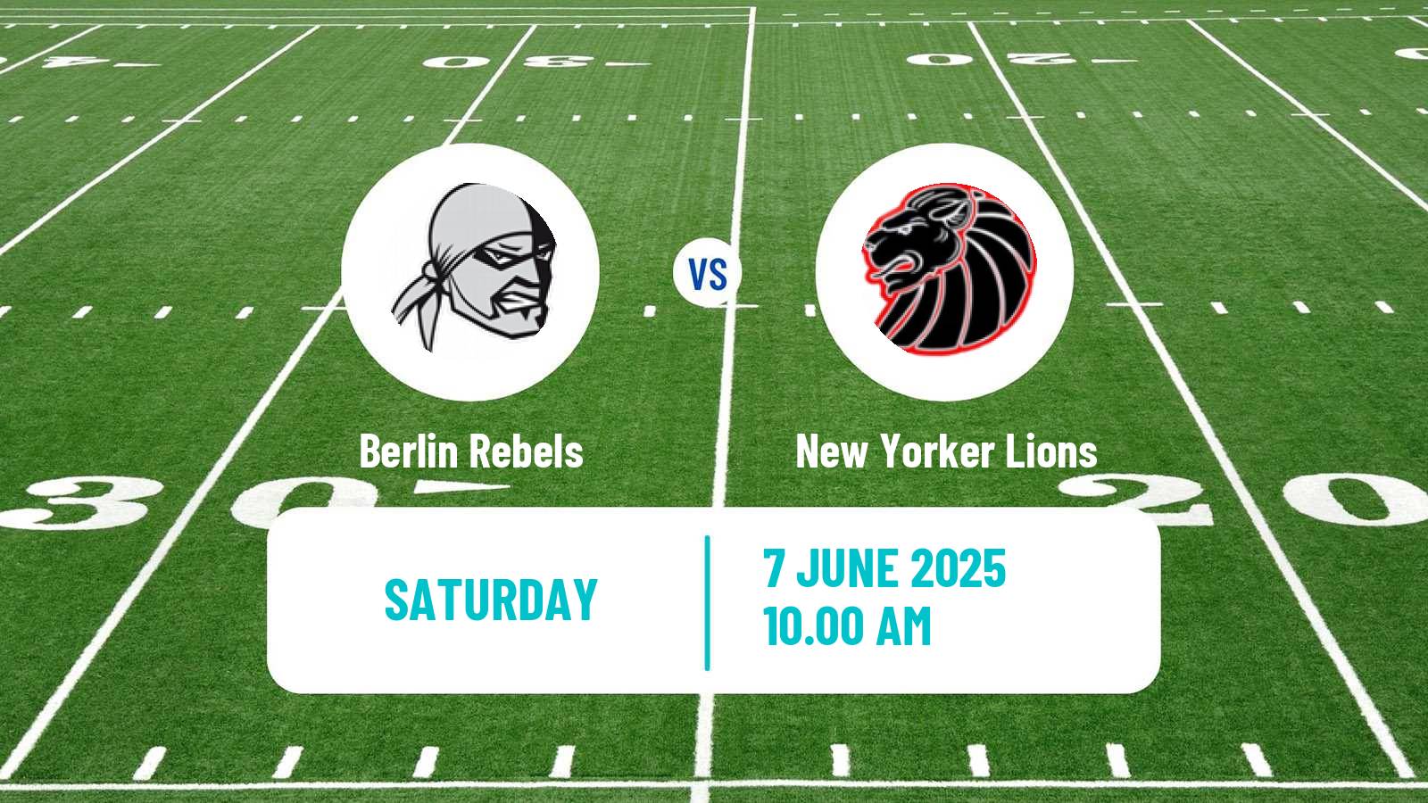 American football German GFL Berlin Rebels - New Yorker Lions