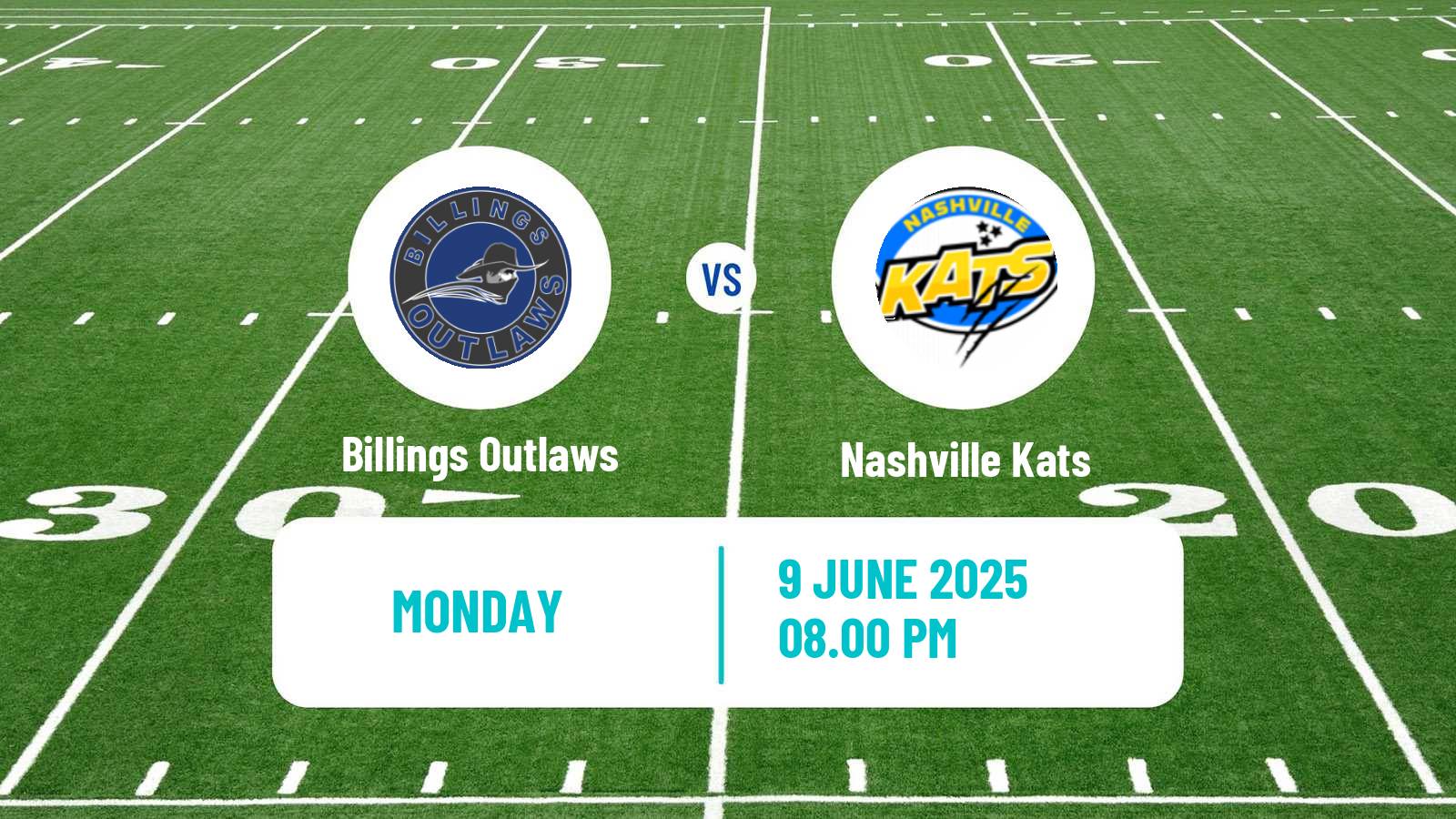 Arena football AF1 Billings Outlaws - Nashville Kats
