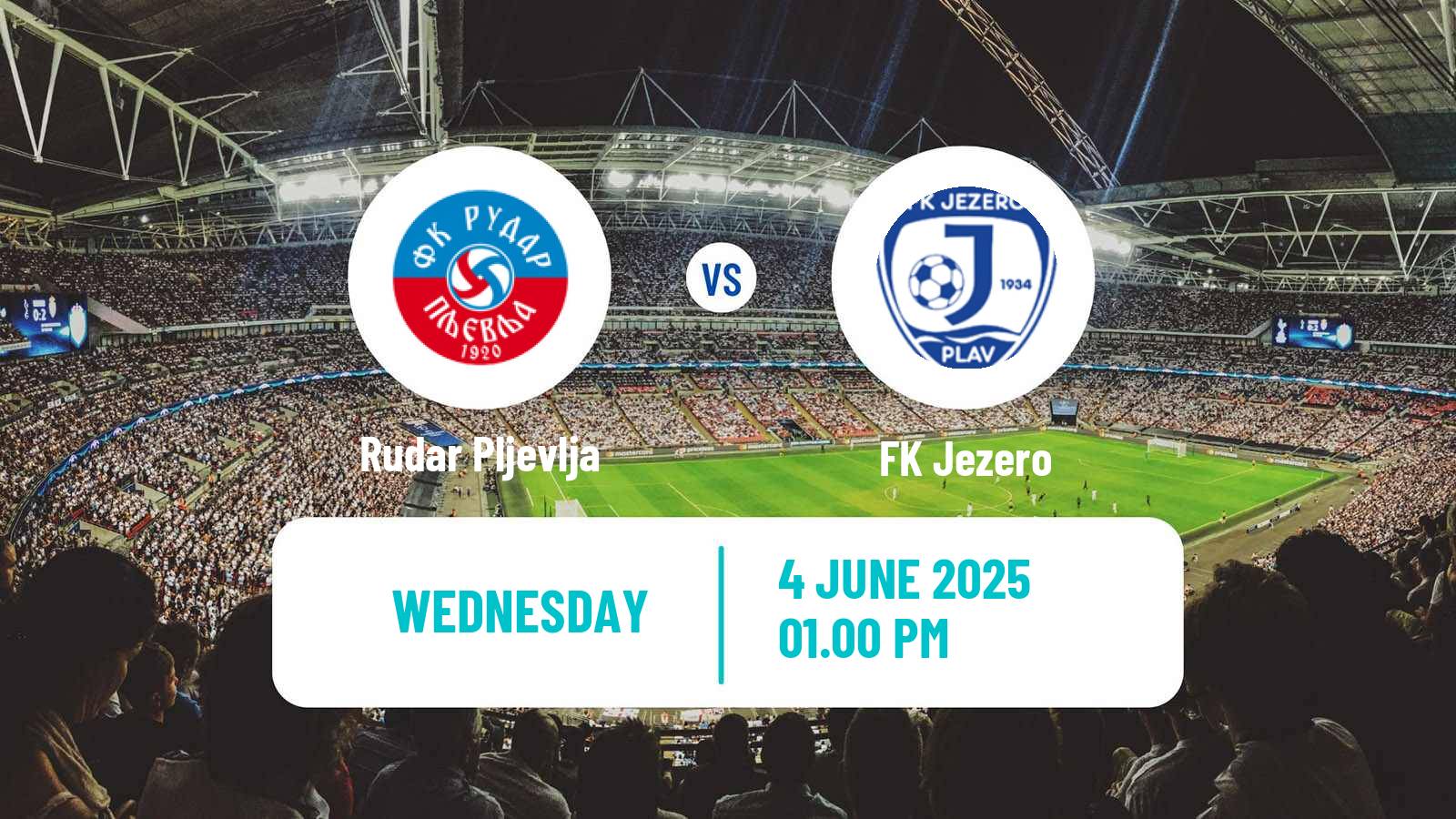 Soccer Montenegrin First League Rudar Pljevlja - Jezero