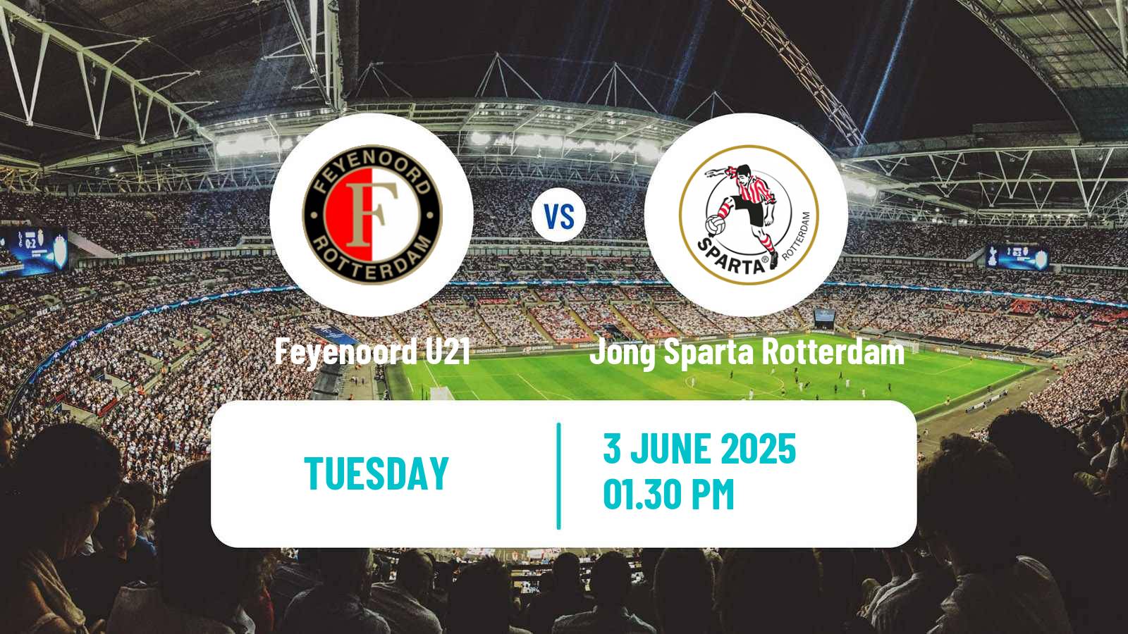 Soccer Dutch Tweede Divisie Feyenoord U21 - Jong Sparta Rotterdam