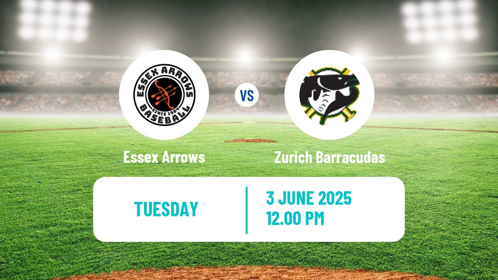 Baseball  Federations Cup Baseball Essex Arrows - Zurich Barracudas