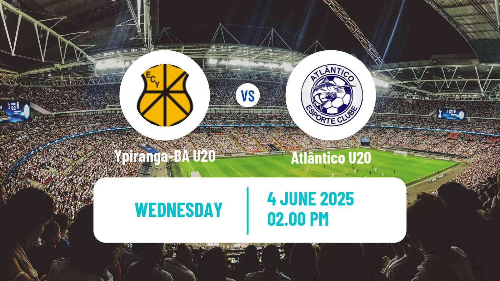 Soccer Brazilian Baiano U20 Ypiranga-BA U20 - Atlântico U20