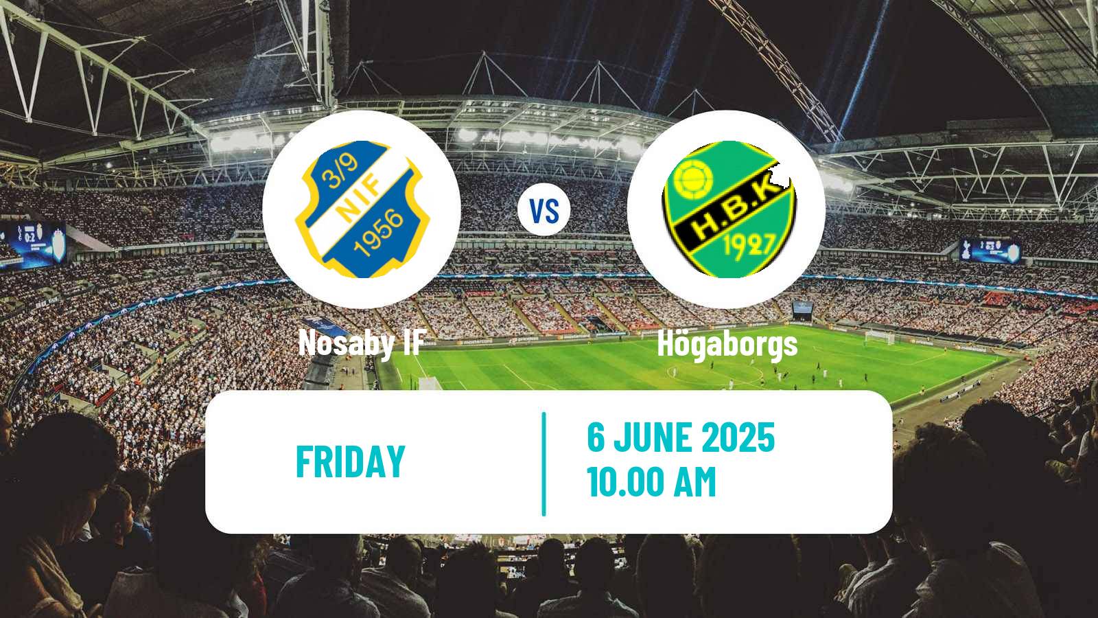 Soccer Swedish Division 2 - Södra Götaland Nosaby - Högaborgs
