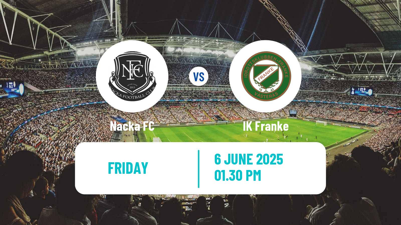 Soccer Swedish Division 2 - Norra Svealand Nacka FC - IK Franke