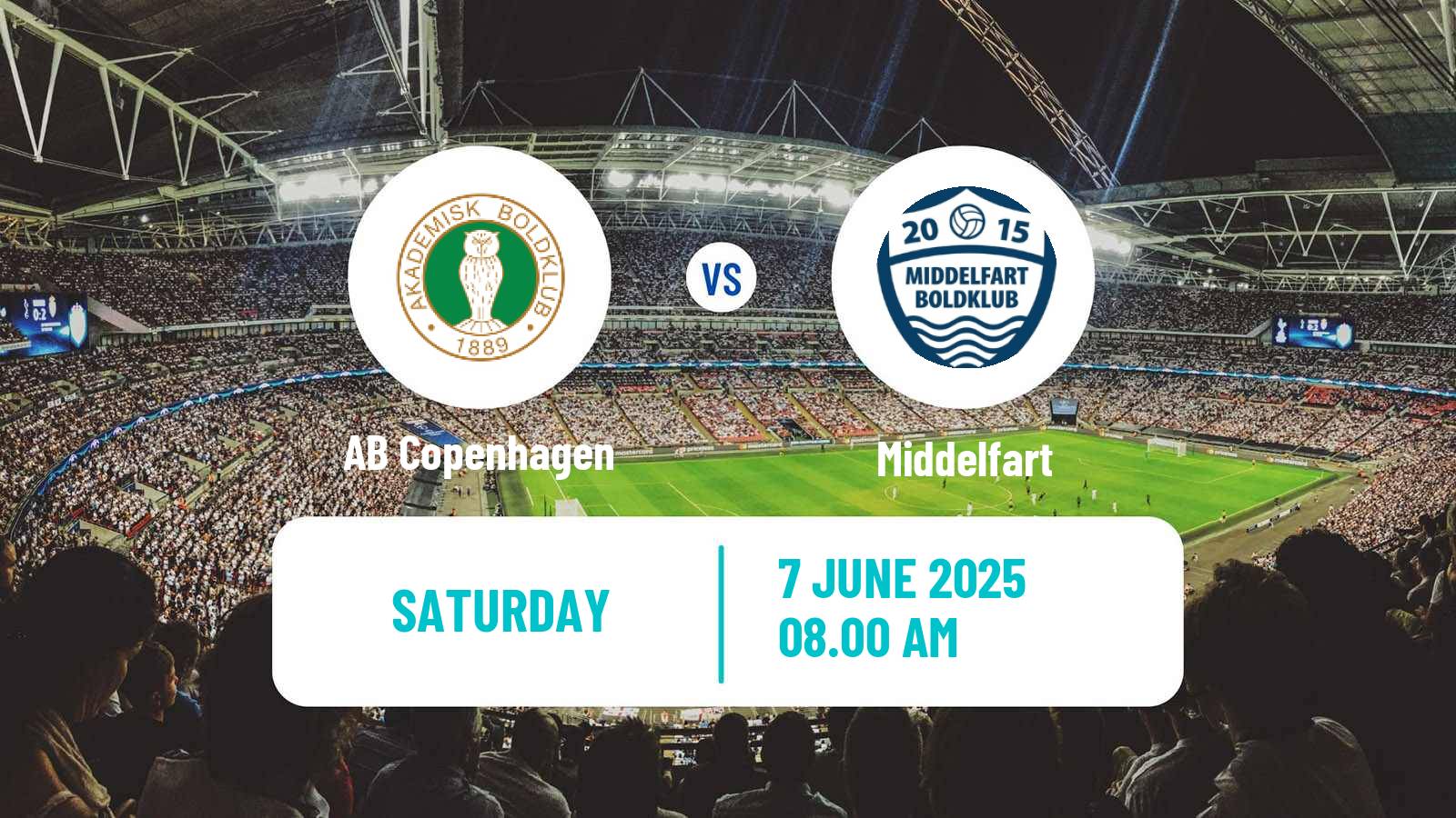 Soccer Danish 2 Division AB Copenhagen - Middelfart
