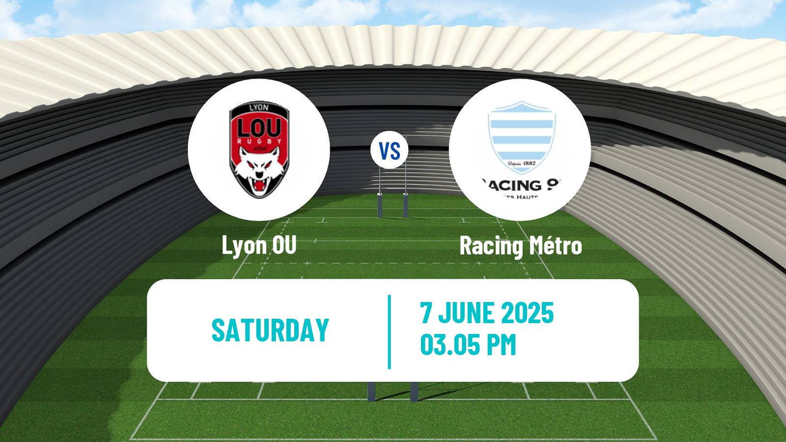 Rugby union French Top 14 Lyon - Racing Métro