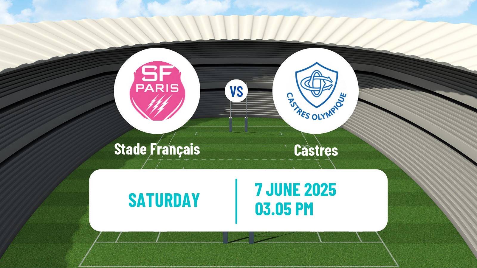 Rugby union French Top 14 Stade Français - Castres