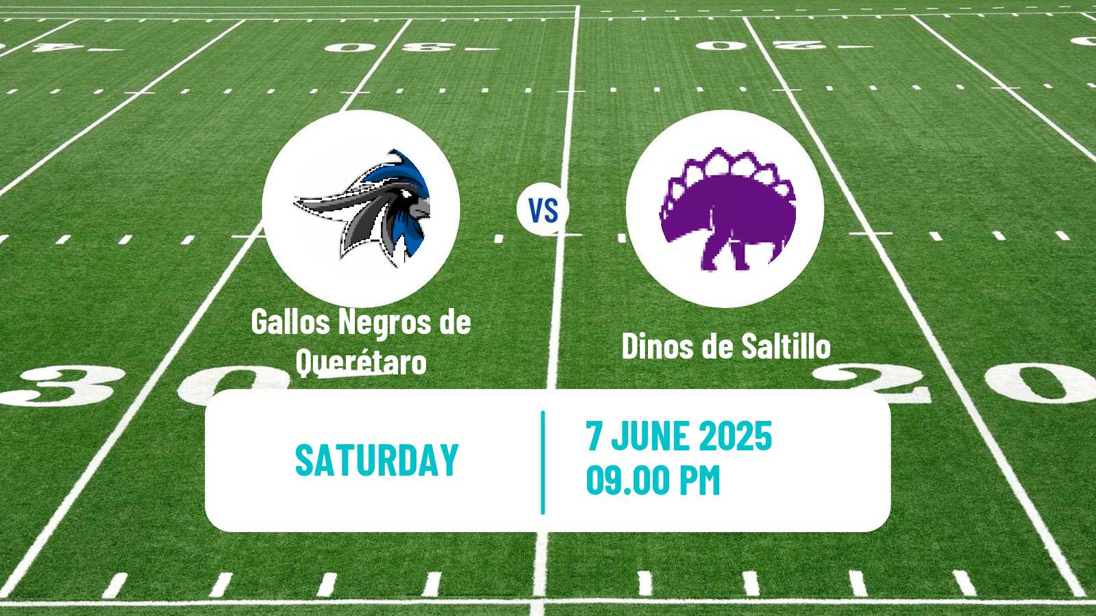 American football Mexican LFA Gallos Negros de Querétaro - Dinos de Saltillo