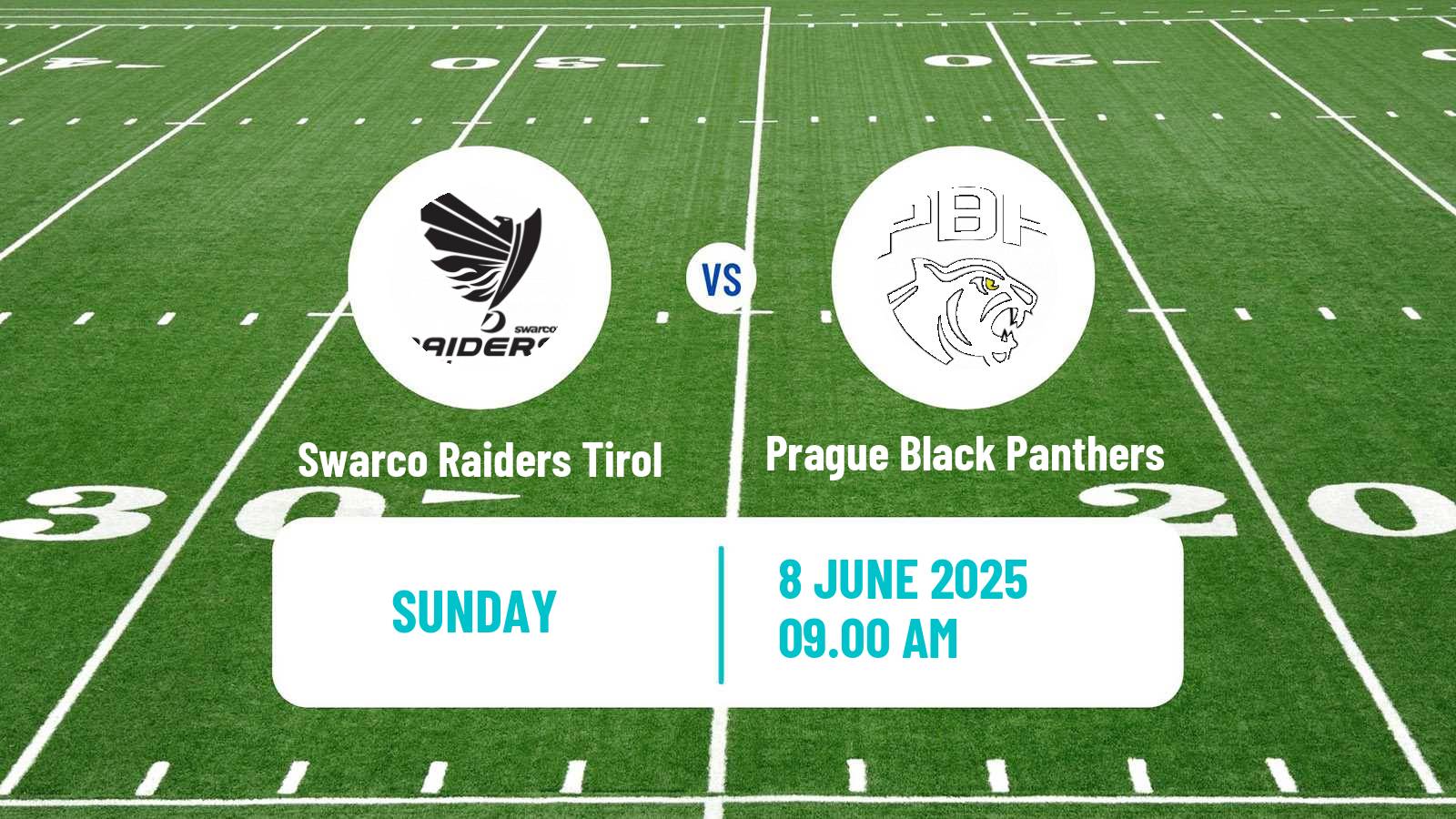American football Austrian Football League Swarco Raiders Tirol - Prague Black Panthers