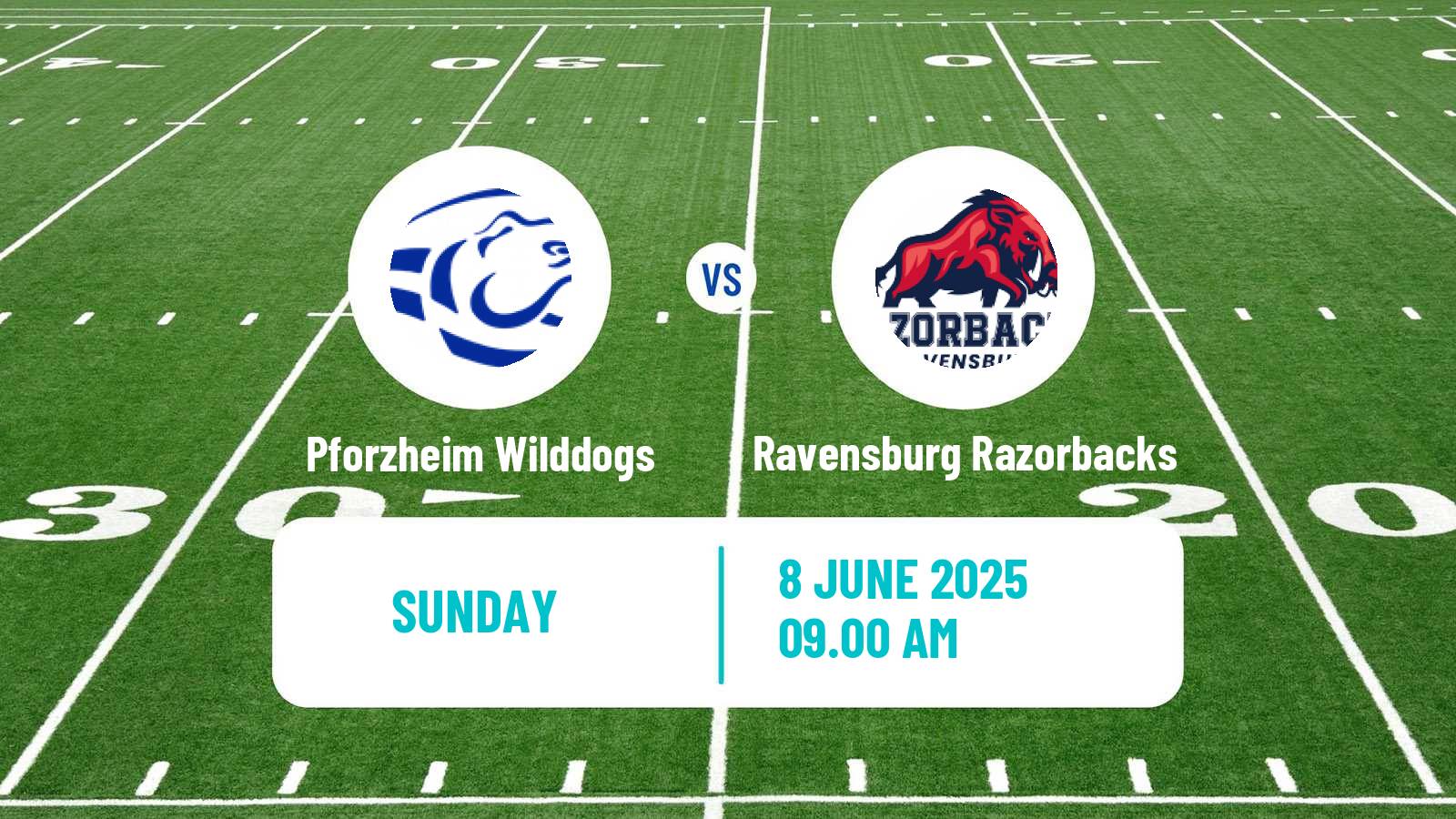 American football German GFL Pforzheim Wilddogs - Ravensburg Razorbacks