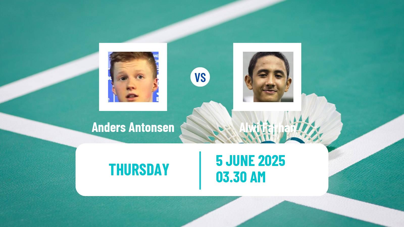 Badminton BWF World Tour Indonesia Open Men Anders Antonsen - Alwi Farhan