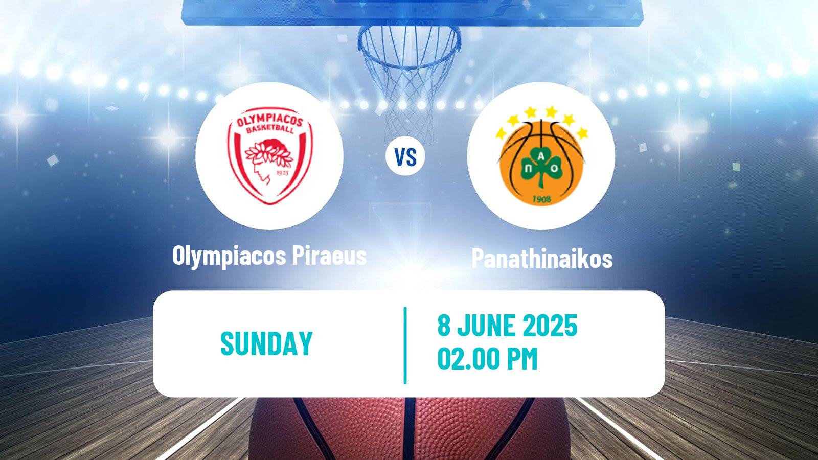 Basketball Greek Basket League A1 Olympiacos Piraeus - Panathinaikos