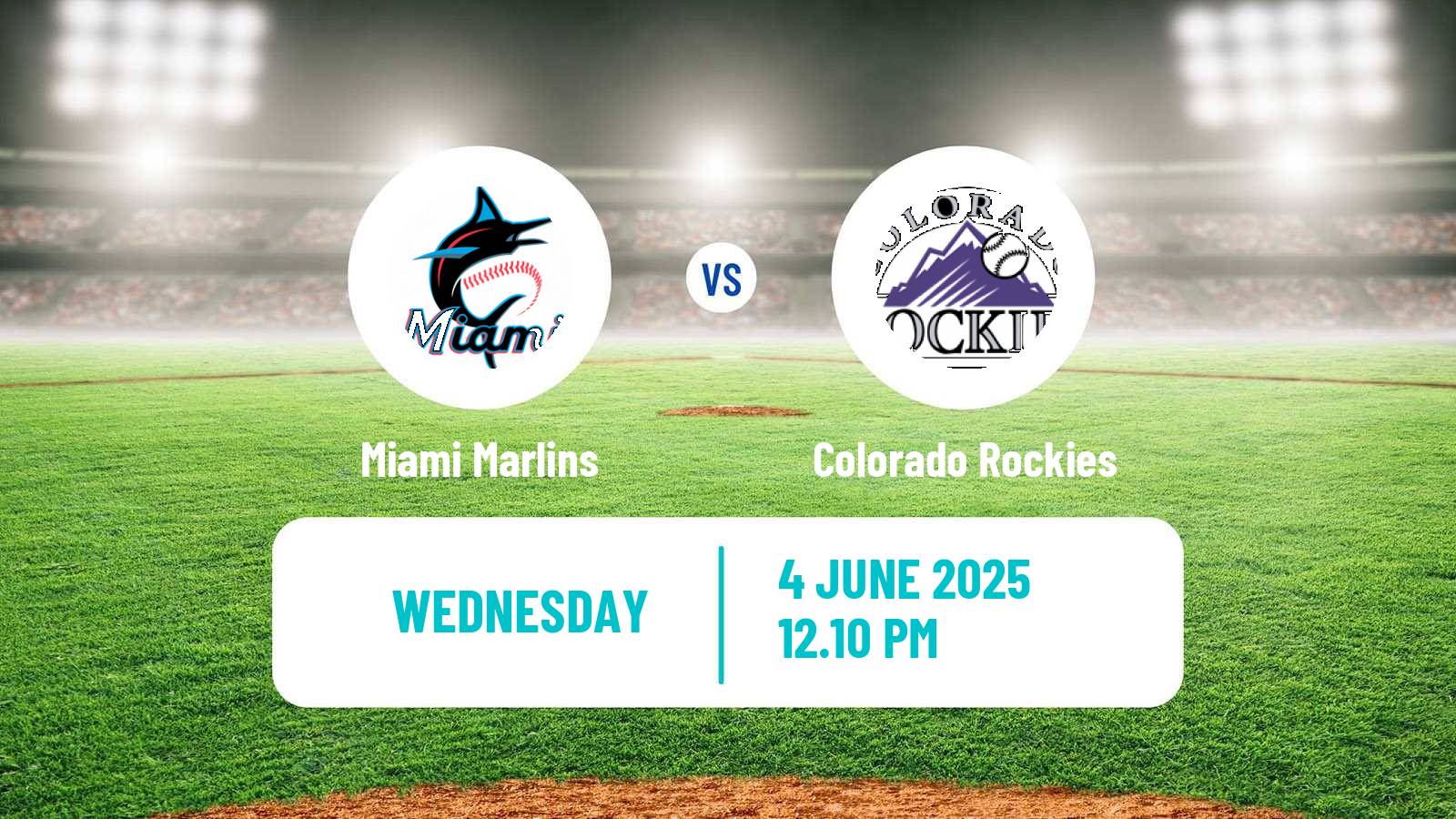 Baseball MLB Miami Marlins - Colorado Rockies