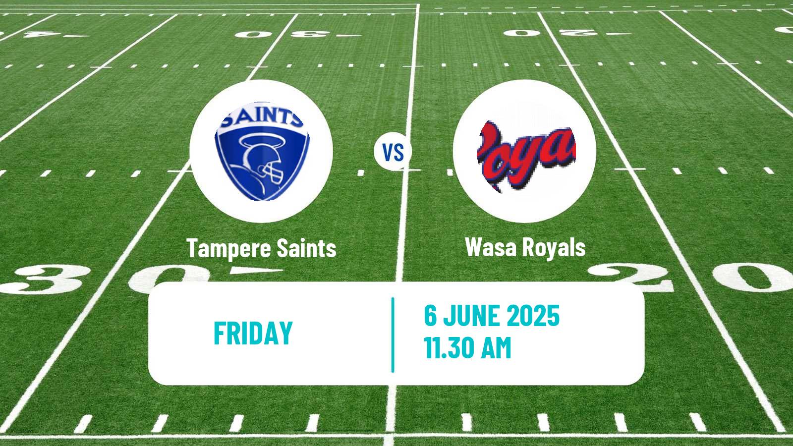American football Finnish Vaahteraliiga Tampere Saints - Wasa Royals