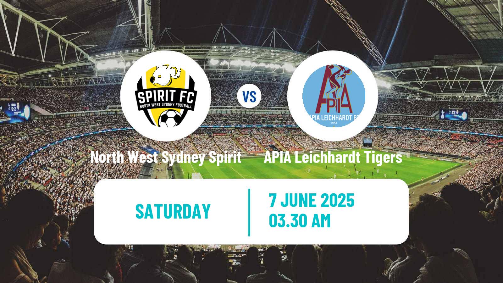 Soccer Australian NPL NSW North West Sydney Spirit - APIA Leichhardt Tigers