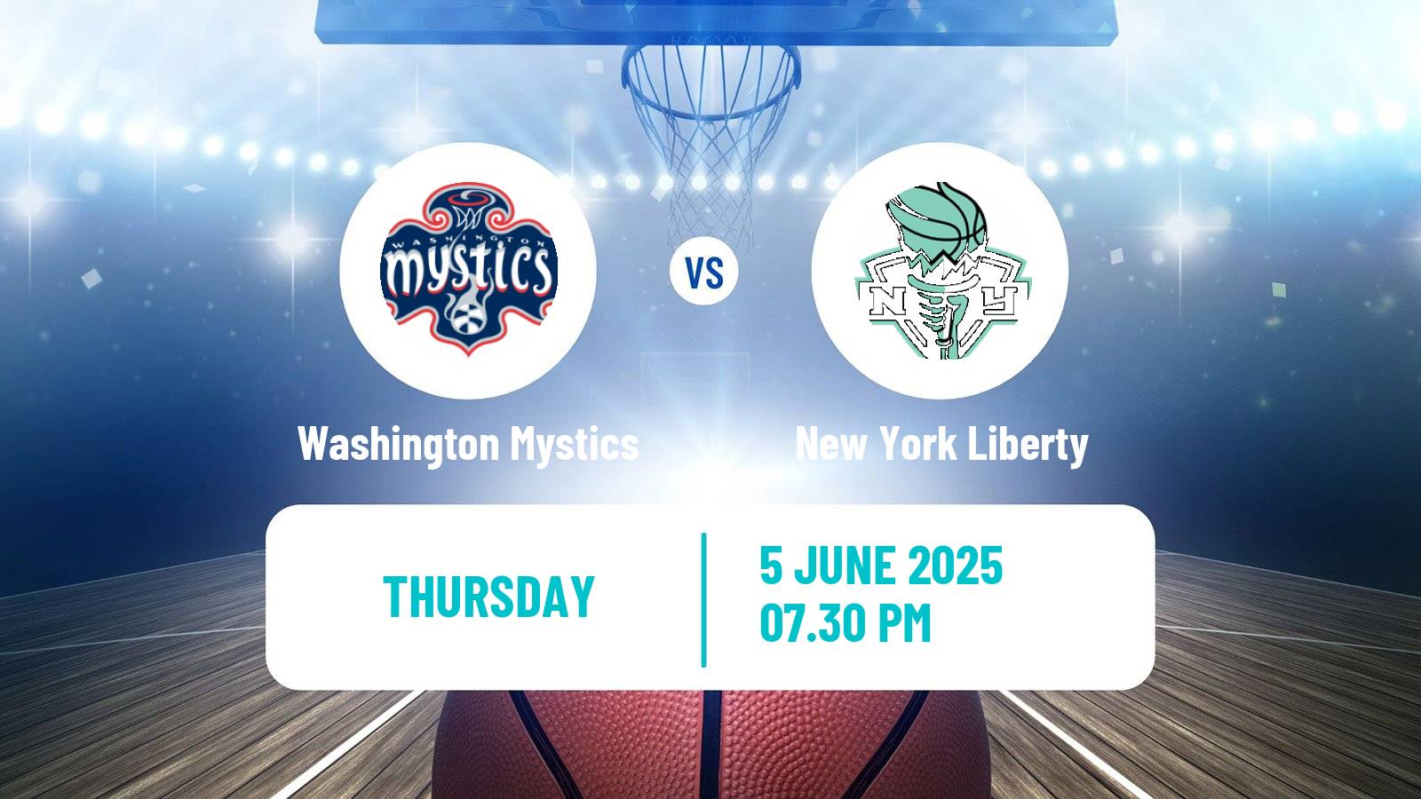 Basketball WNBA Washington Mystics - New York Liberty
