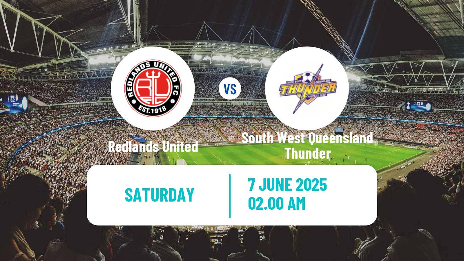 Soccer Australian Queensland Premier League Redlands United - South West Queensland Thunder