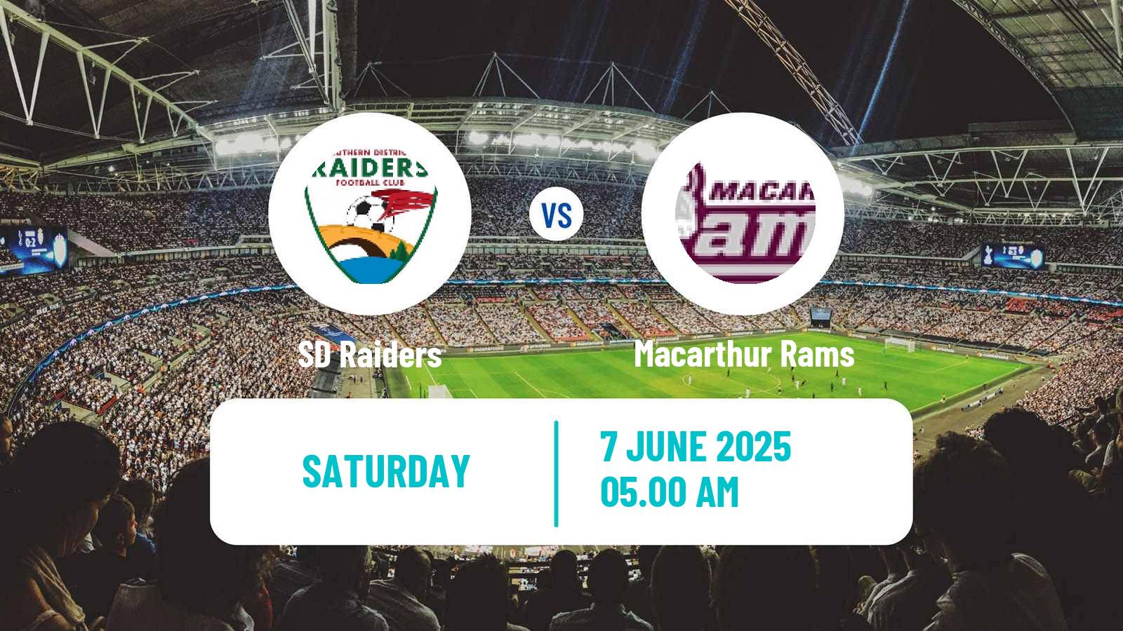 Soccer Australian NSW League One SD Raiders - Macarthur Rams