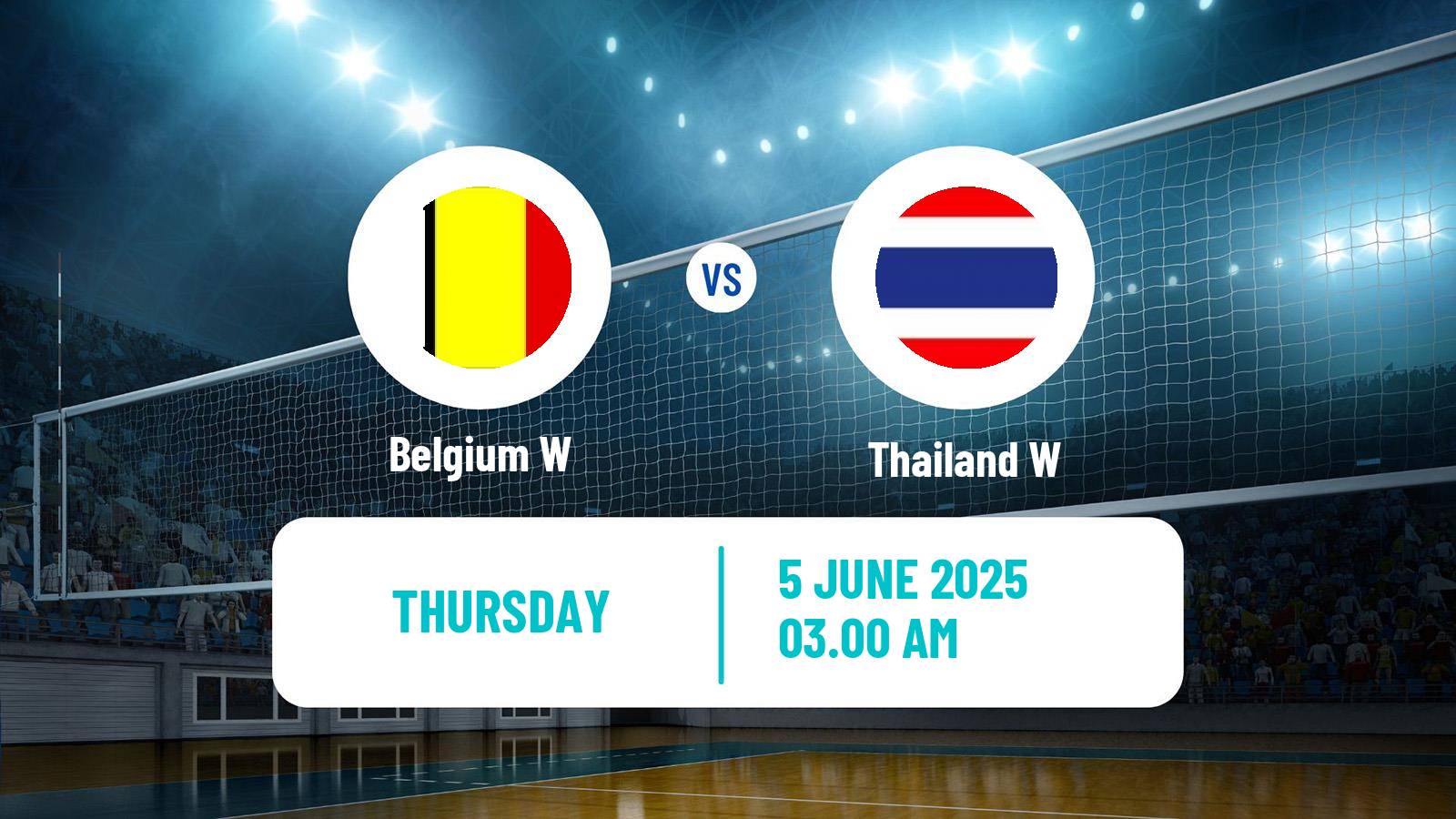 Volleyball Nations League Volleyball Women Belgium W - Thailand W